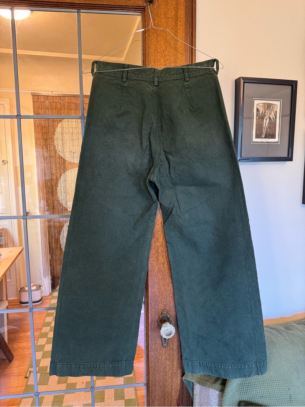 Jesse Kamm Olive Green sailor Pants size 10 - Picture 2 of 8
